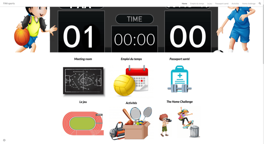Sports activities are always part of the curriculum